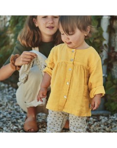 Рубашка для девочки Romarin золотисто желтая Poudre organic