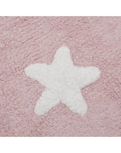 Ковер с крупными белыми звездами розовый 120 х 160 см Lorena canals