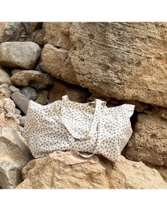 Текстильная пляжная сумка Meline Tricolore нежные бутоны Konges slojd