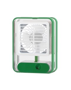 Вентилятор на прищепке настольный Fan Cooling белый зеленый Nano shot