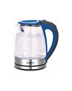Чайник электрический RMK 3701 2 л прозрачный серебристый синий Magnit