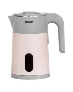 Чайник электрический ECO 1883 1 7 л розовый серый Econ