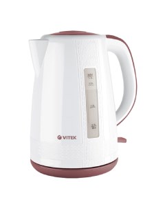 Чайник электрический VT 7055 1 7 л белый коричневый Vitek