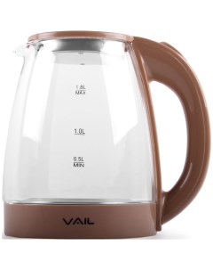 Чайник электрический VL 5550 коричневый 1 8 л 1 8 л коричневый прозрачный Vail
