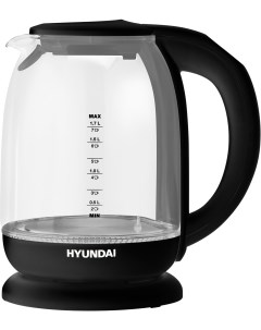 Чайник электрический HYK S3809 1 7 л черный прозрачный Hyundai