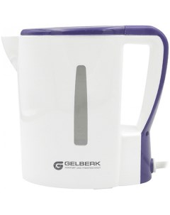 Чайник электрический GL 466 0 5 л белый фиолетовый Gelberk