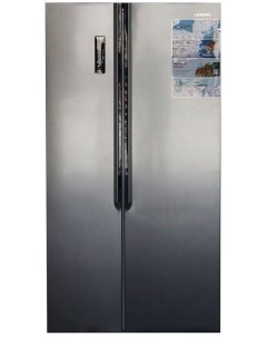 Холодильник SBS 300 IX NF серый Leran