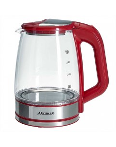 Чайник электрический КС 1006 1 8 л серебристый прозрачный красный Аксинья