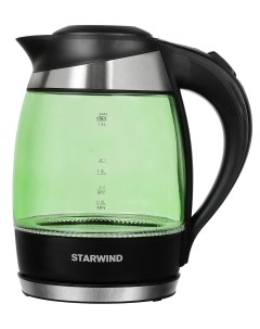 Чайник электрический SKG2213 1 8 л черный зеленый прозрачный Starwind
