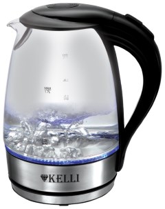 Чайник электрический KL 1462 1 7 л прозрачный черный Kelli