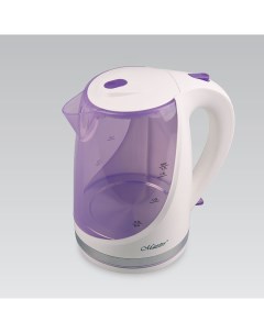 Чайник электрический MR 044 1 7 л белый фиолетовый Маэстро