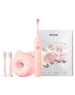 Электрическая зубная щетка D3 розовая Soocas