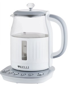 Чайник электрический KL 1373 1 7 л белый серый Kelli