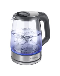 Чайник электрический LU 164 2 л прозрачный серый серебристый Lumme