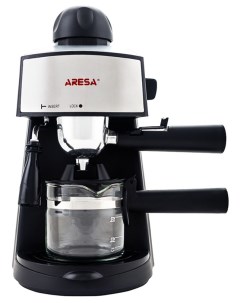 Рожковая кофеварка AR 1601 Silver Black Aresa