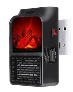 Тепловентилятор Flame Heater Black Goodstore24