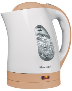 Чайник электрический MW 1014 1 7 л White Beige Maxwell