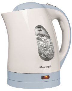 Чайник электрический MW 1014 1 7 л белый голубой Maxwell
