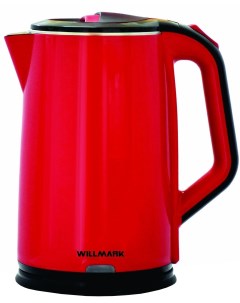 Чайник электрический WEK 2012PS 2 л красный черный Willmark