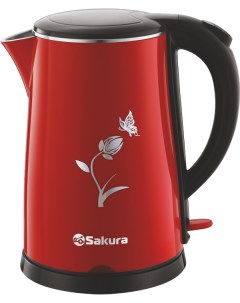Чайник электрический SA 2159BR 1 8 л красный Sakura