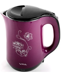 Чайник электрический VL 5551 фиолетовый 1 8 л 1 8 л фиолетовый черный Vail