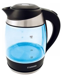 Чайник электрический SKG2218 1 8 л голубой черный Starwind
