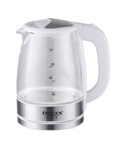 Чайник электрический DL 1204W 1 7 л прозрачный белый серебристый Delta lux