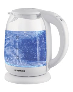 Чайник электрический SKG4215 1 7 л прозрачный белый Starwind