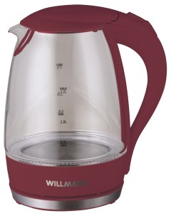 Чайник электрический WEK 1708G 1 7 л красный прозрачный Willmark
