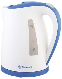 Чайник электрический SA 2346WBL 1 7 л белый голубой Sakura