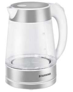 Чайник электрический SKG2011 1 7 л белый серебристый прозрачный Starwind