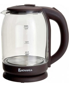 Чайник электрический ВА 1035 1 8 л прозрачный коричневый Василиса