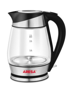 Чайник электрический AR 3441 1 7 л серебристый прозрачный Aresa