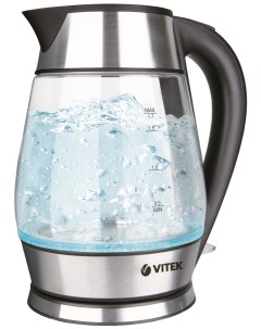 Чайник электрический VT 7037 1 8 л серебристый черный Vitek