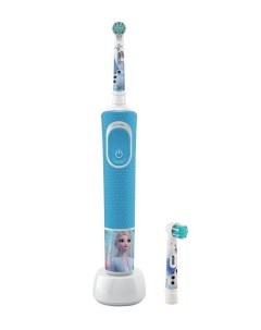 Электрическая зубная щетка Vitality Kids Холодное сердце D100 423 2K голубая Oral-b