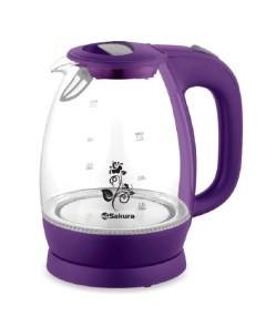 Чайник электрический SA 2715V 1 7 л фиолетовый прозрачный Sakura