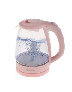 Чайник электрический SA 2733BG 1 7 л розовый прозрачный Sakura
