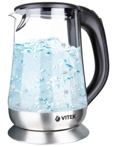 Чайник электрический VT 7036 1 7 л серебристый черный Vitek