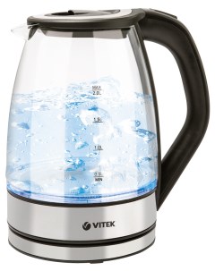 Чайник электрический VT 7045 2 л серебристый черный Vitek