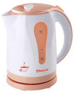 Чайник электрический SA 2326A 1 8 л белый оранжевый Sakura