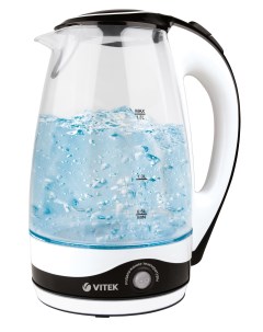 Чайник электрический VT 7027BW 1 8 л белый прозрачный Vitek