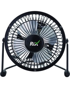 Вентилятор на прищепке RDF 1500USB Black черный Rix
