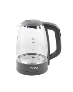Чайник электрический MT 1099 1 7 л прозрачный серый Марта