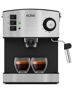 Рожковая кофеварка Taste Classic M80 серебристая черная Solac