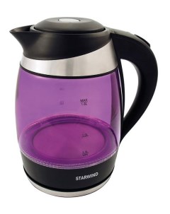 Чайник электрический SKG2217 1 8 л фиолетовый черный Starwind