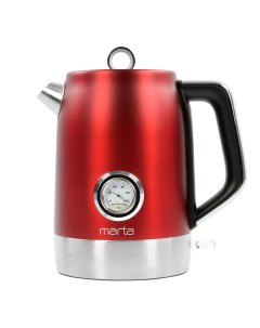Чайник электрический MT 4568 1 8 л красный серебристый Марта