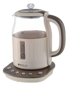 Чайник электрический KL 1373 1 7 л бежевый Kelli