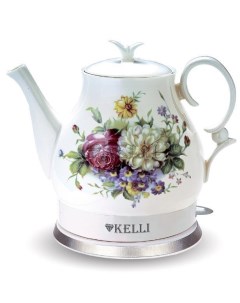 Чайник электрический KL 1432 1 7 л белый разноцветный Kelli