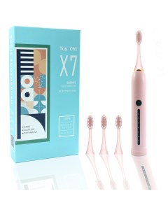 Электрическая зубная щетка ультразвуковая X7 SONIC Toothbrush розовая Toy chi