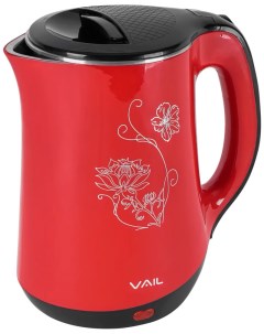 Чайник электрический VL 5551 красный 1 8 л 1 8 л красный черный Vail